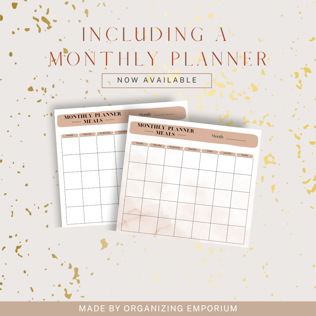 Meal Planner Bundle including grocery list